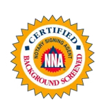 NNA Certified and Background Screened badge